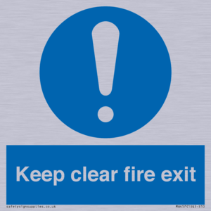 Keep Clear Fire Exit